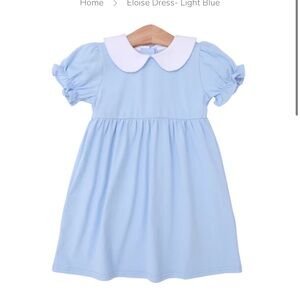 Trotter Street Sz 10 Light Blue Girls Dress with White Collar